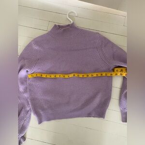 Zara Lavender purple Ribbed Turtleneck Sweater